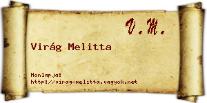 Virág Melitta névjegykártya