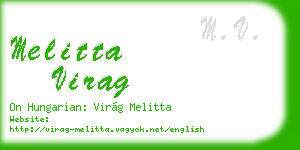 melitta virag business card