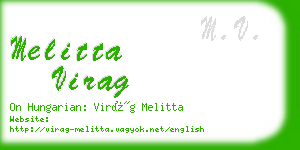 melitta virag business card